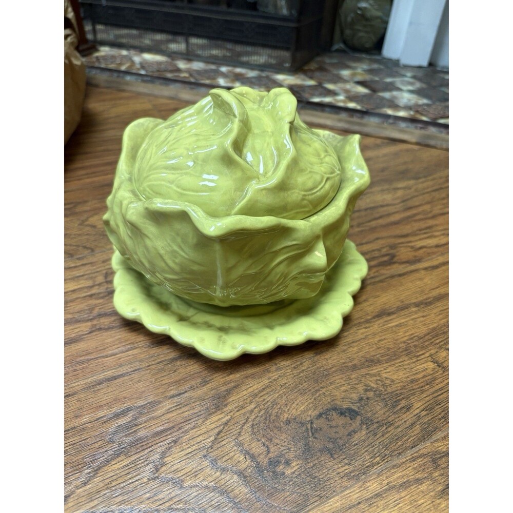 Vintage 1980’s Holland Mold Cabbageware Serving Tureen 🥬💚 R1